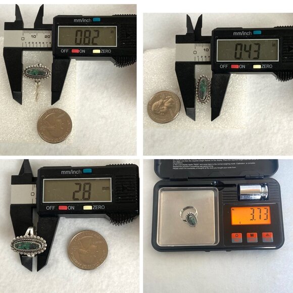 VTG Bell Trading Sterling Silver 925 Southwest Style Green Turquoise Ring 5.25 - Picture 12 of 16